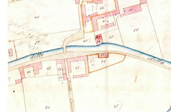 Mappa catastale 1887. Gorla Primo